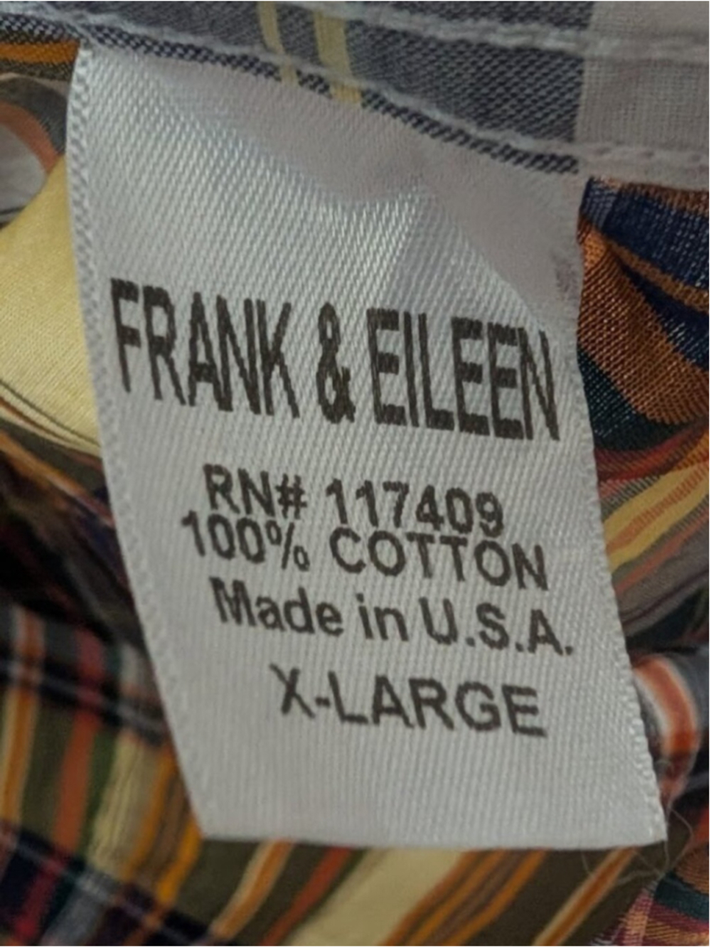 Frank & Eileen | Barry Button Down Shirt In Navy Yellow Plaid - Picture 7 of 10
